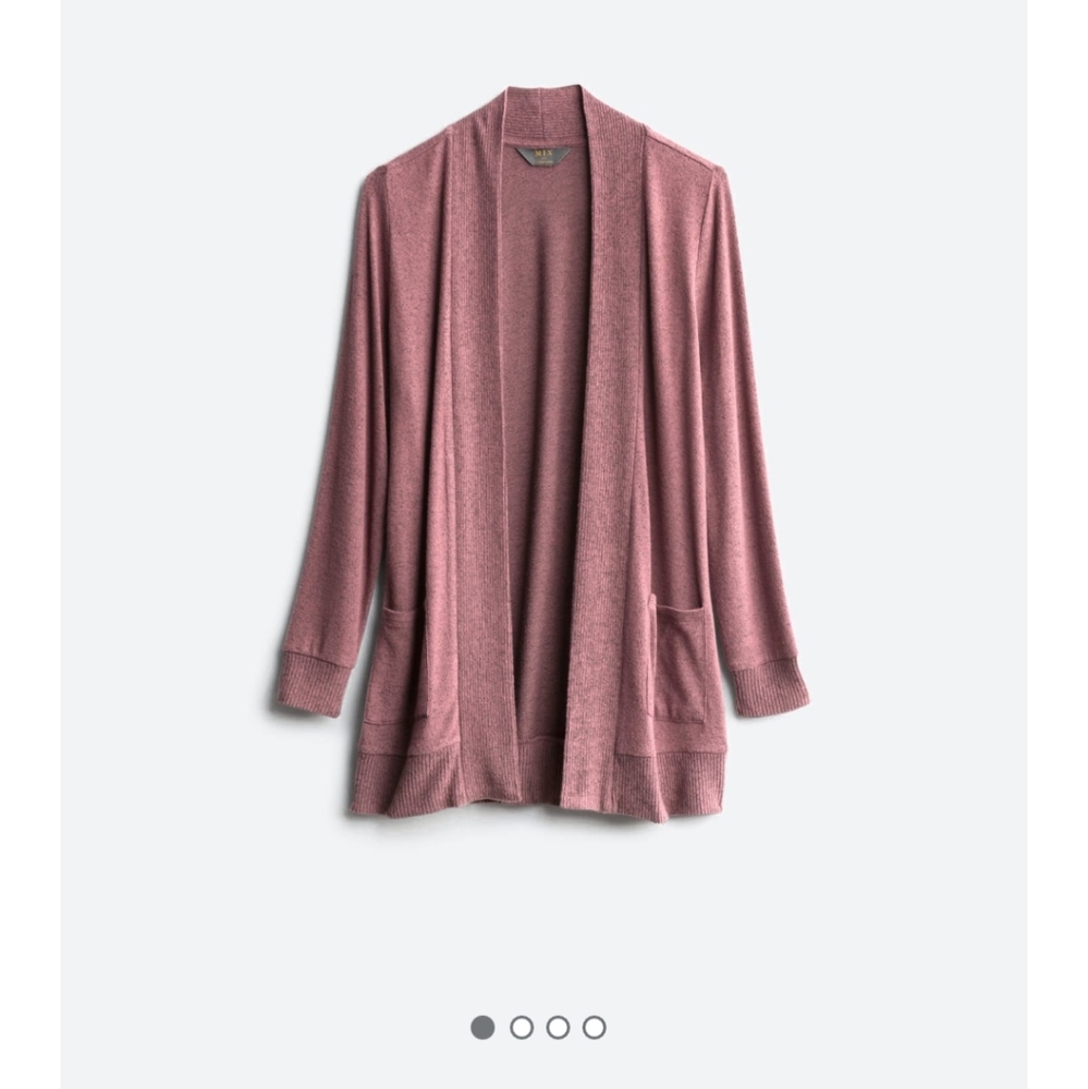 Heather Brushed Knit Two Pocket Cardian